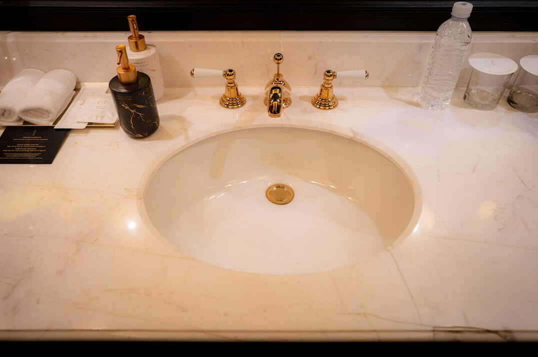clean bathroom sink