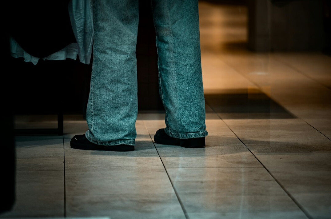 person mopping floor
